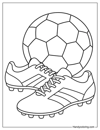 Soccer Shoes and Ball