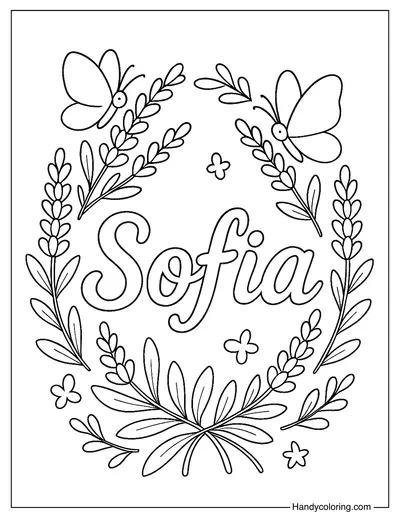 Sofia Name Coloring Page