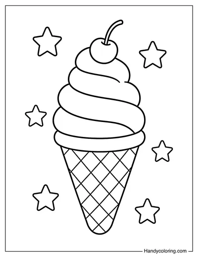Soft Serve Ice Cream Cone