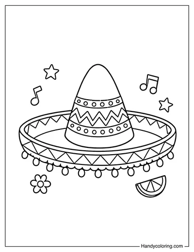 Sombrero with Festive Elements