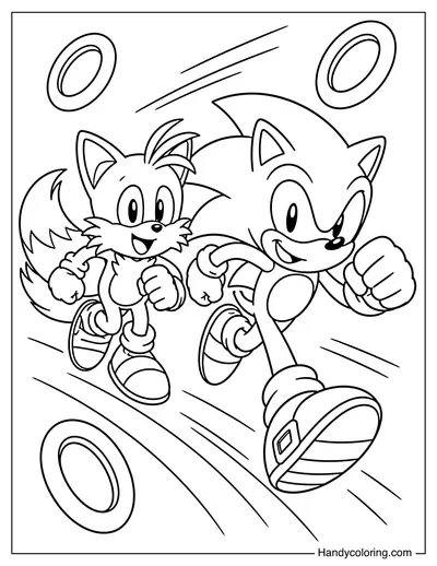Sonic and Tails Running Together
