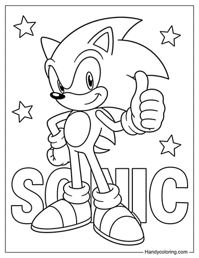 Sonic Giving Thumbs Up