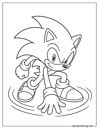 Sonic Spin Dash Pose