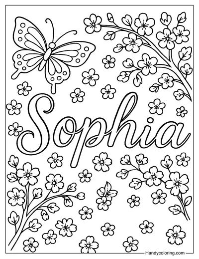 Sophia Name Coloring Page