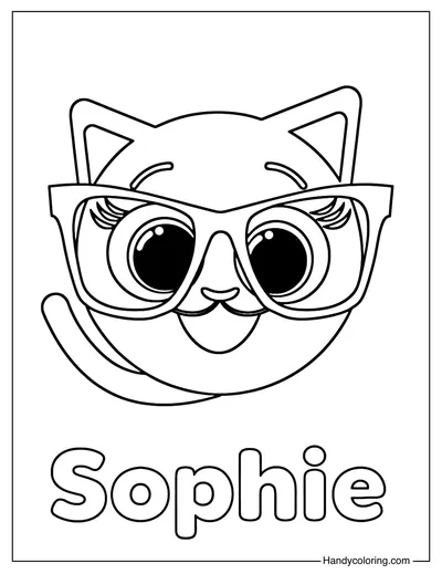 Sophie Cat Bolofofos Coloring Page
