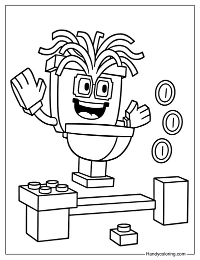 Spaghetti Tualetti Brainrot Coloring Page