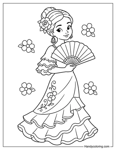 Spanish Fan Lady