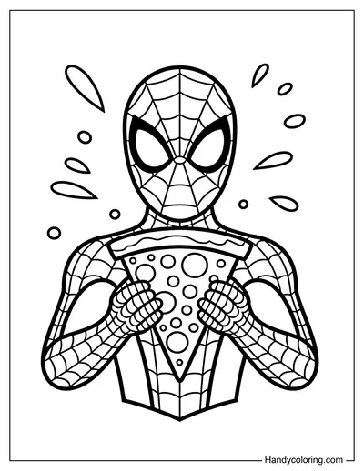 Spider-Man Eating Pizza