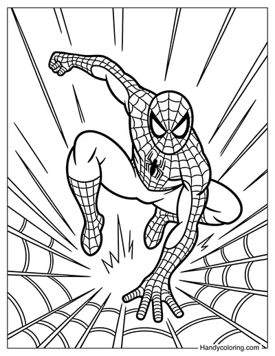 Spider-Man Hero Landing Pose