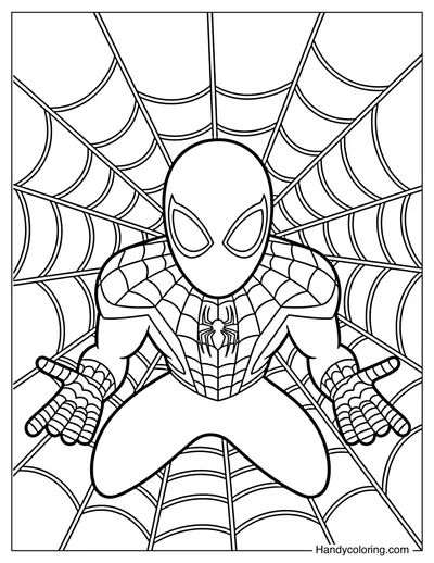 Spider-Man Shooting Webs Forward