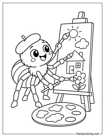 Spider Painting with Several Brushes