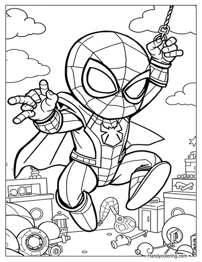 Spiderman Color Page Free​