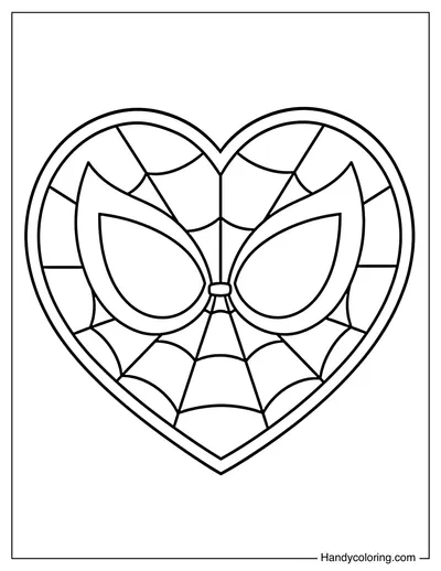 Spiderman Heart Web Mask