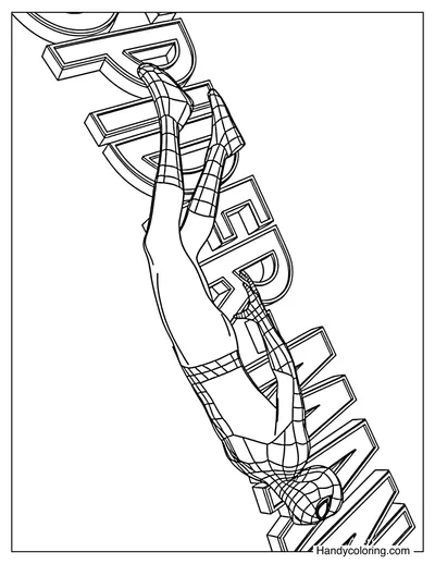 Spiderman Hurtling Down