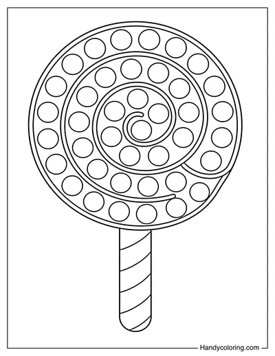 Spiral Lollipop Swirl Pop It