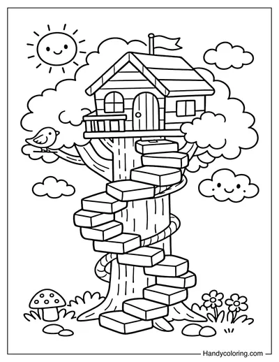 Spiral Stair Treehouse