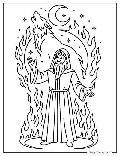 Spirit Animal Ritual Coloring Page