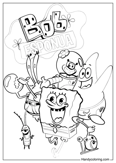 Spongebob and Friends Coloring Book