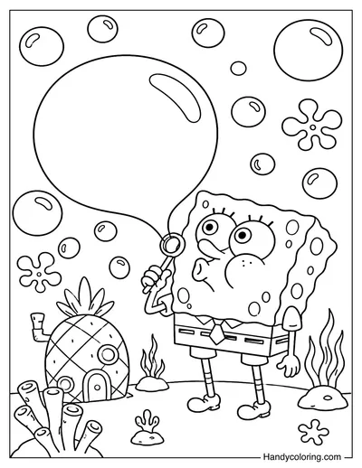 SpongeBob Blowing Bubbles