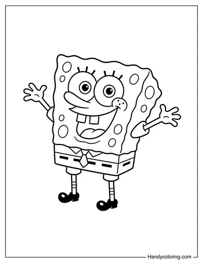 SpongeBob Smiling with Open Arms
