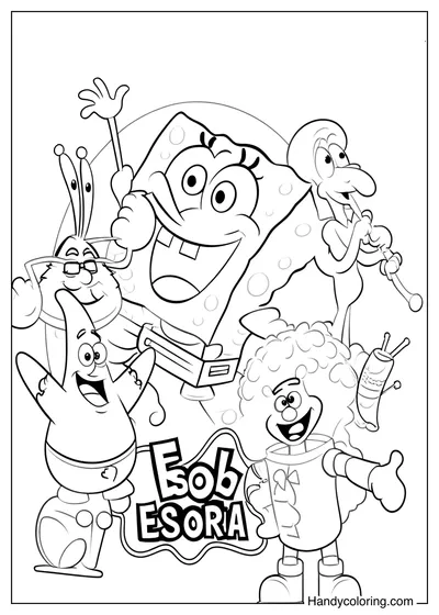 Spongebob Squarepants Coloring Page Free