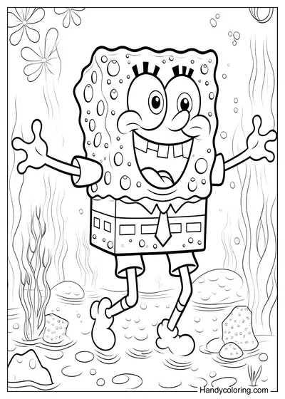 SpongeBob Under The Sea Coloring Picture