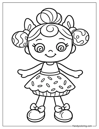 Sprinkle Sally Doll Coloring Page