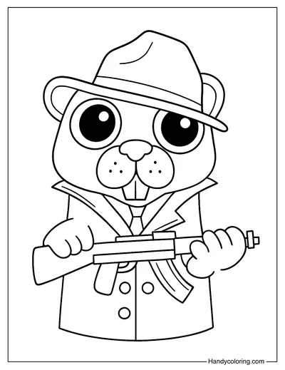 Sprunki Italian Brainrot Bobrito Bandito Coloring Page
