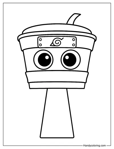 Sprunki Italian Brainrot Cappuccino Assassino Coloring Page