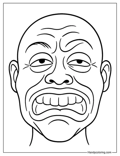 Squished Face Coloring Page