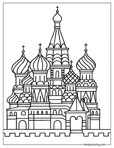 St Basil's Cathedral Coloring Page