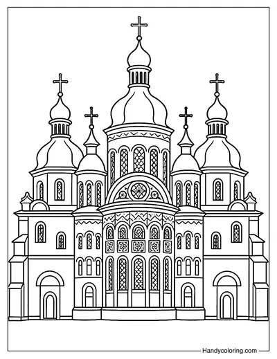 St. Sophia Cathedral Coloring Page