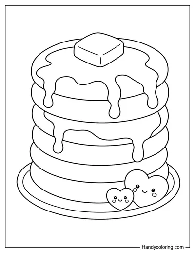 Stack of Pancakes with Syrup Drip