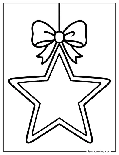Star Christmas Ornament Coloring Page