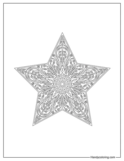 Star Mandala Coloring Page