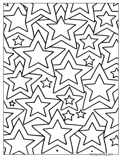 Star Pattern Coloring Page