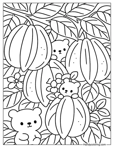 Starfruit Sky Coloring Page