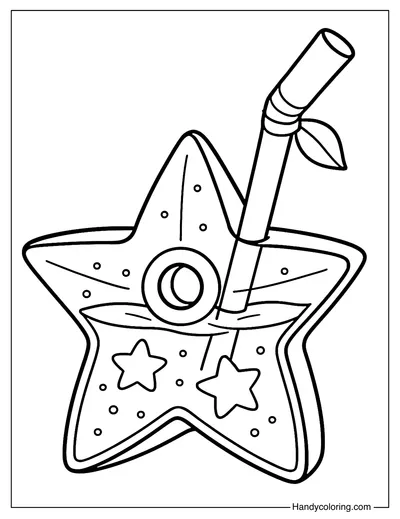 Starfruit Spark Lake Coloring Page