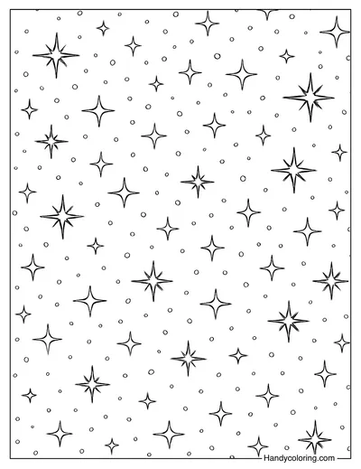 Starry Sky Coloring Page