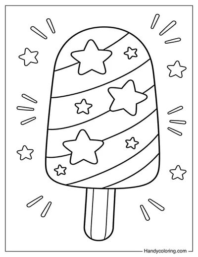 Stars and Stripes Popsicle