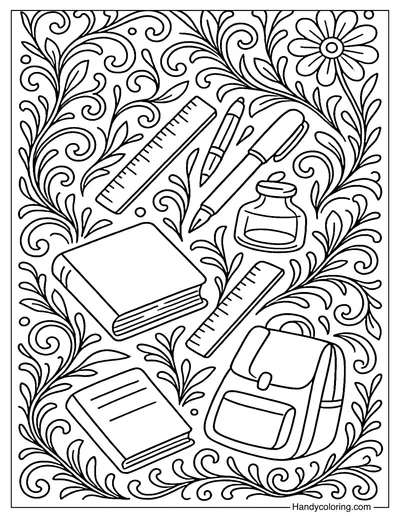Stationery Heaven Coloring Page