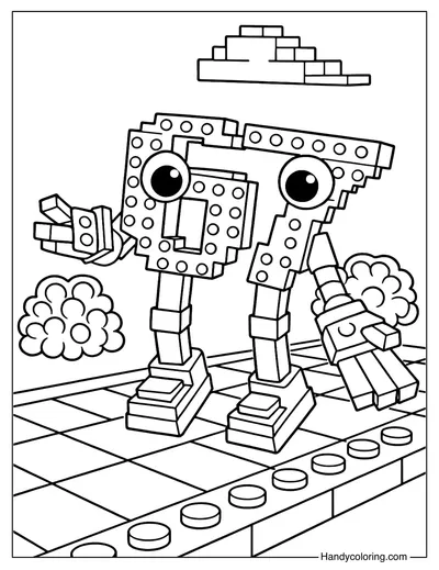 Steal a Brainrot 67 Brainrot Coloring Page
