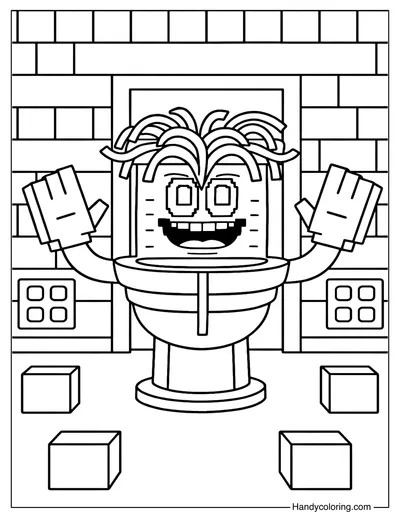 Steal a Brainrot Spaghetti Tualetti Coloring Page