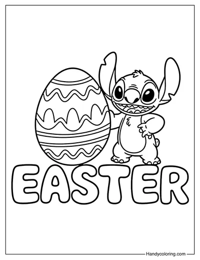 Stitch On Top Of The Word Easter
