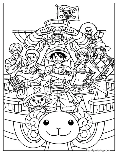 Straw Hat Crew on Going Merry