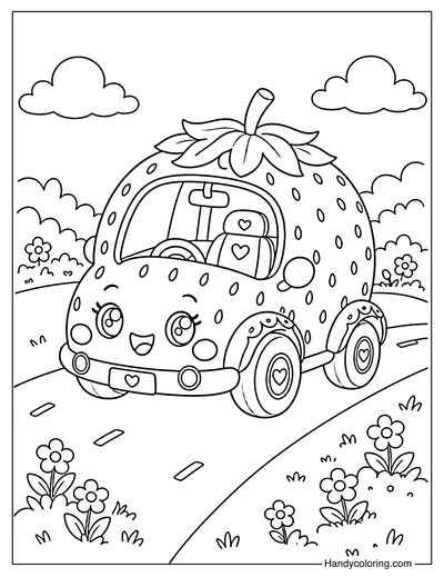 Strawberry Car For Kids