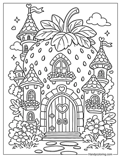 Strawberry Castle For Kids