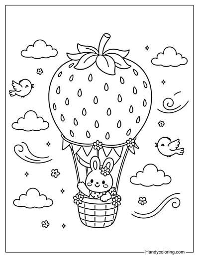 Strawberry Hot Air Balloon
