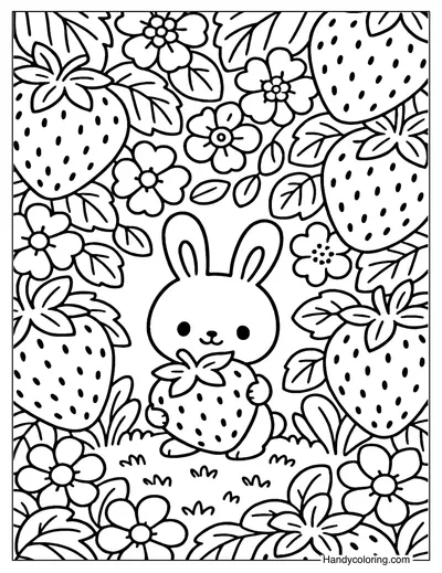 Strawberry Nook Coloring Page