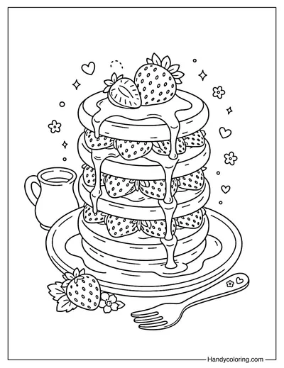 Strawberry Pancake Stack